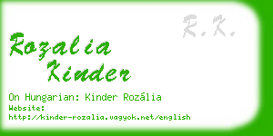 rozalia kinder business card